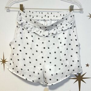 Le Lis Polka Dot Ruffle Shorts with Pockets